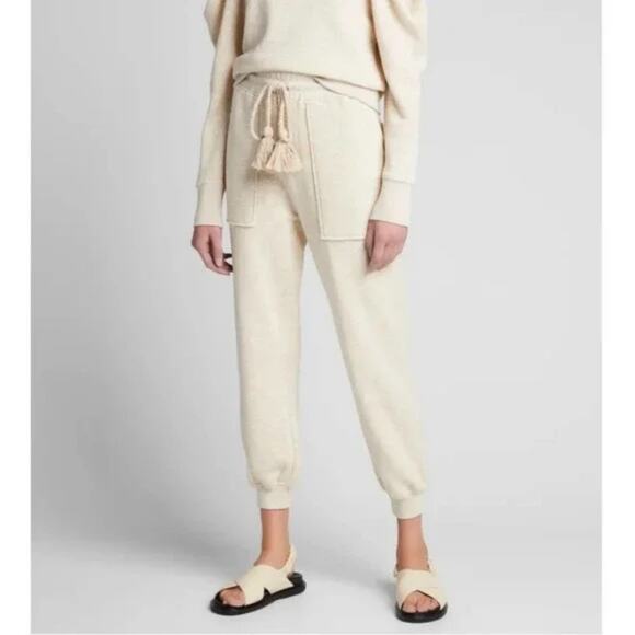 Ulla Johnson Charley Cotton cream joggers size large - Picture 1 of 5